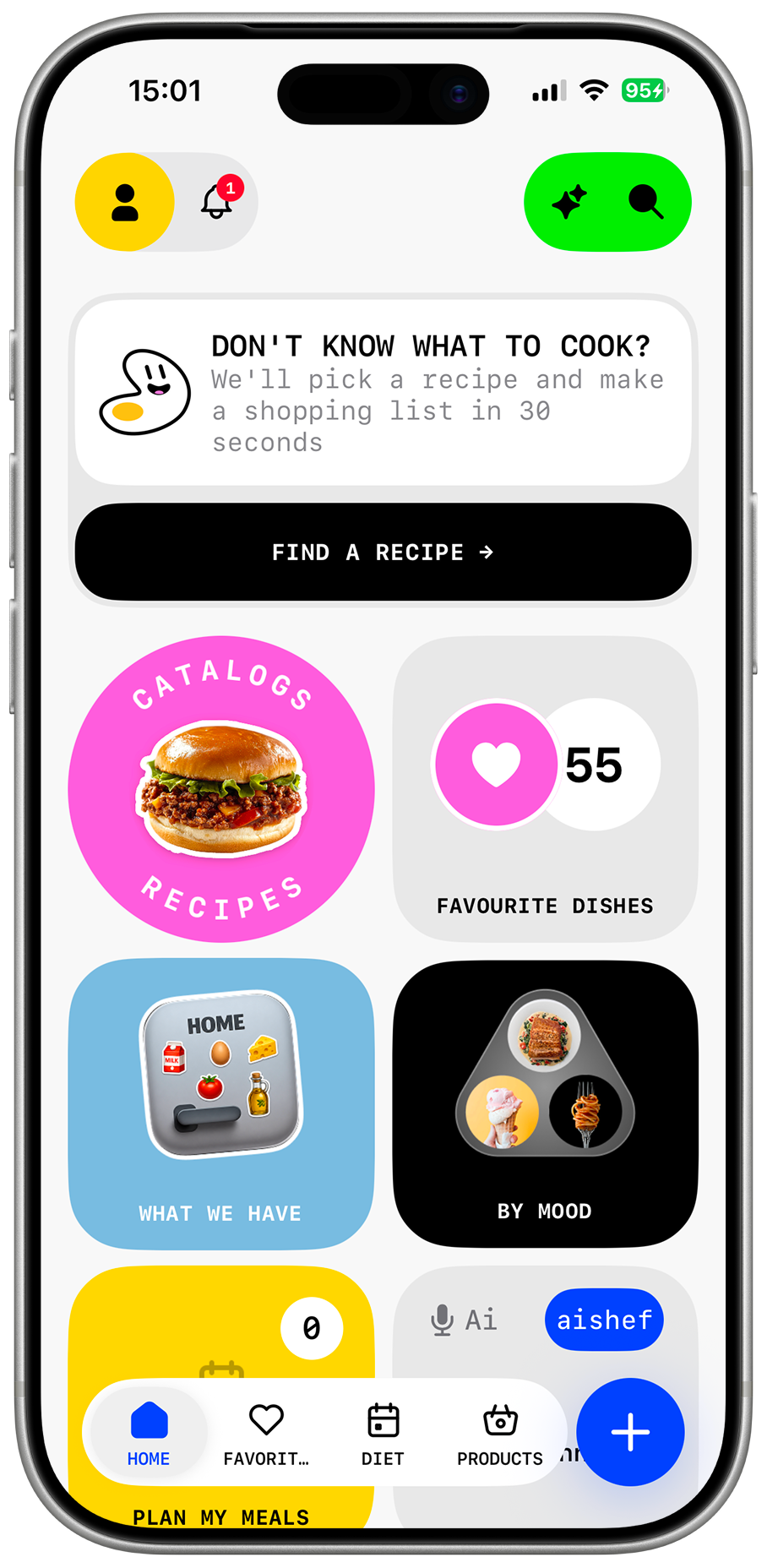 What to Eat Main Screen Screenshot